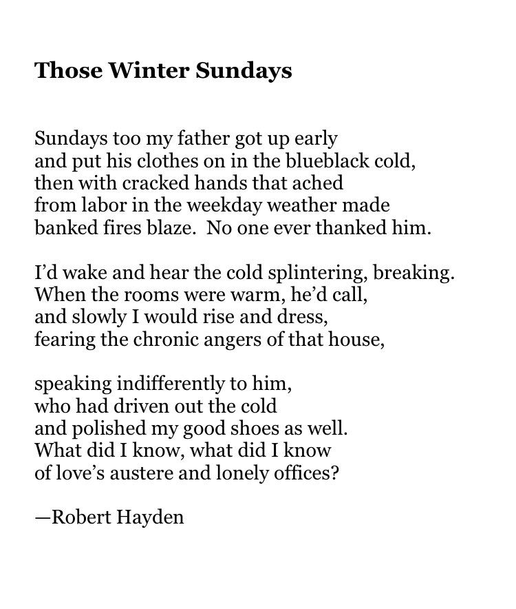 Today's Poetry Thread:  FATHERS

Let's help people find the perfect poem for Dad in this thread.  Feel free to add poems.