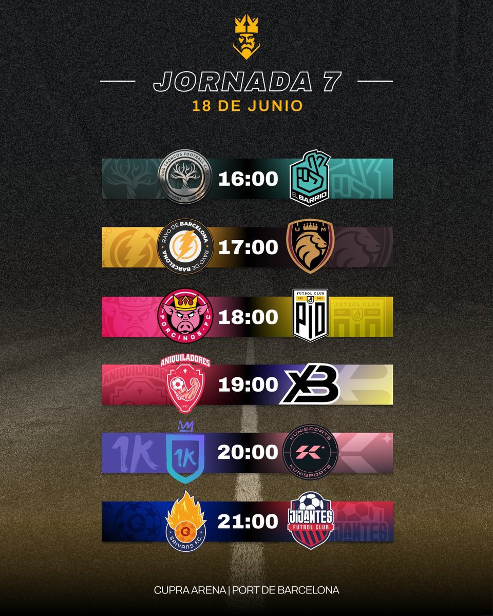 OffsiderPrueba's tweet photo. ✅ Todo listo para un domingo histórico.

#KingsLeague #InfoJobs https://t.co/ATXg6XETkG