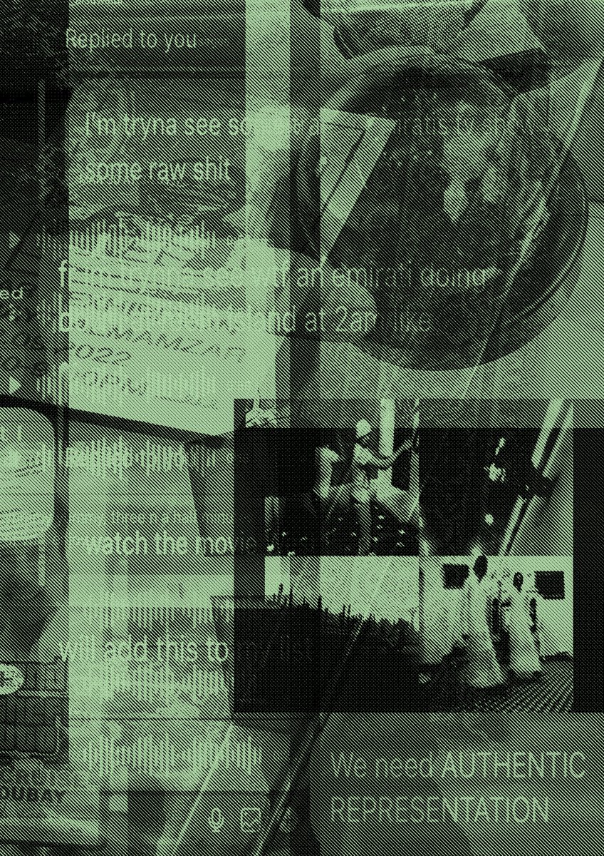 swalif_co's tweet photo. A glimpse into the archive of Ybna Al3eid, developed by Salem AlSuwaidi and Talal AlNajjar, collaged/designed by Talal, and actualized while receiving mentorship by Sarah Daher and Dirwaza Curatorial Labs👽 

These collages and many more essays and prose can be explored in our “Ybna Al3eid”publication! Available for purchase on https://t.co/a18O6S0hrQ ✨