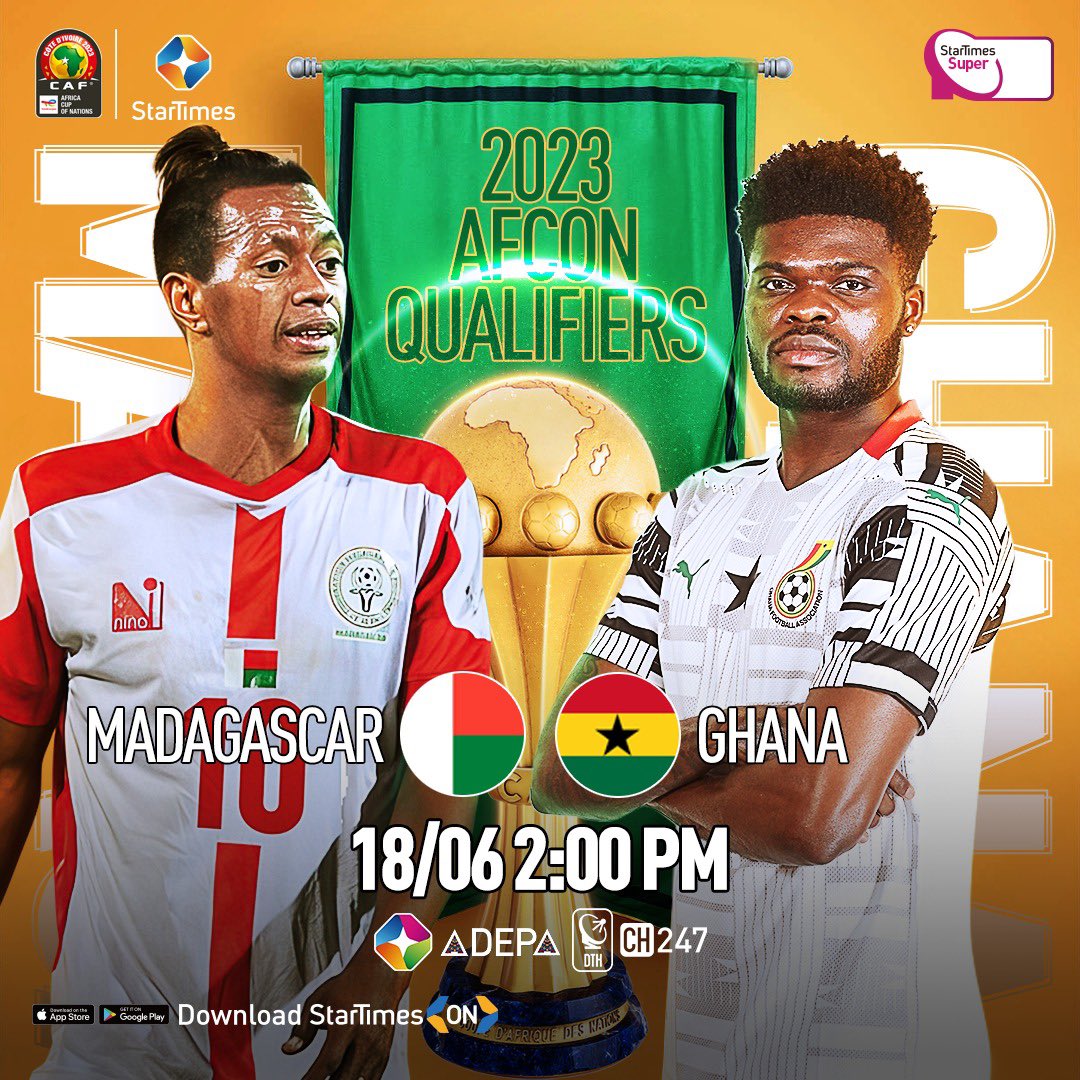 Match Day! Watch the @ghanafaofficial Black stars secure #afcon23 qualification with a game to spare live on @startimesghana
