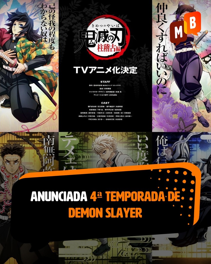 Demon Slayer - Terceira temporada do anime é anunciada!