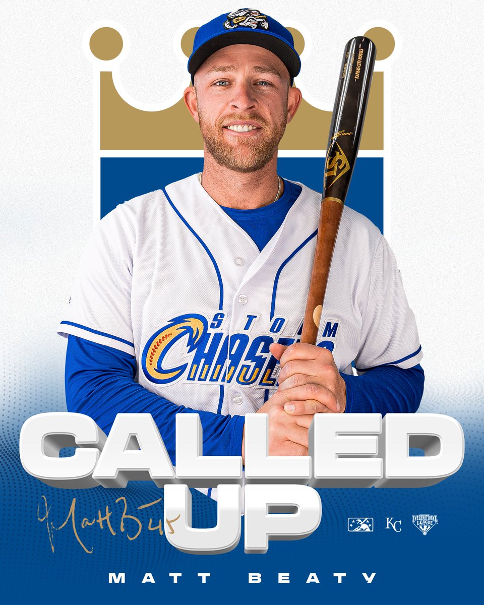Matt is headed 🆙

INF/OF Matt Beaty had his contract selected by the Royals and is headed to Kansas City!

#ChasingRoyalty