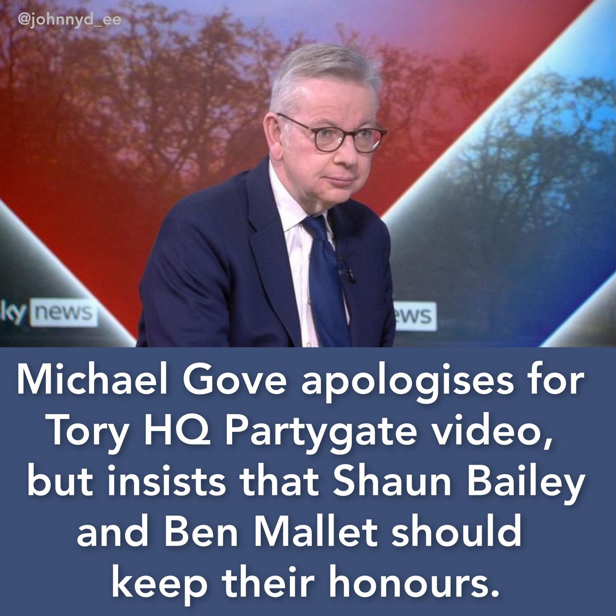🚨 Always cagey is @michaelgove. 

He apologises because he has to and protects his colleagues because he has to - but maybe, just maybe, his cageiness is hiding another story. 

#ToriesPartiedPeopleDied 
#ToriesDancedWhileWeDied 
#ToriesUnfitToGovern 
#ToriesOut346