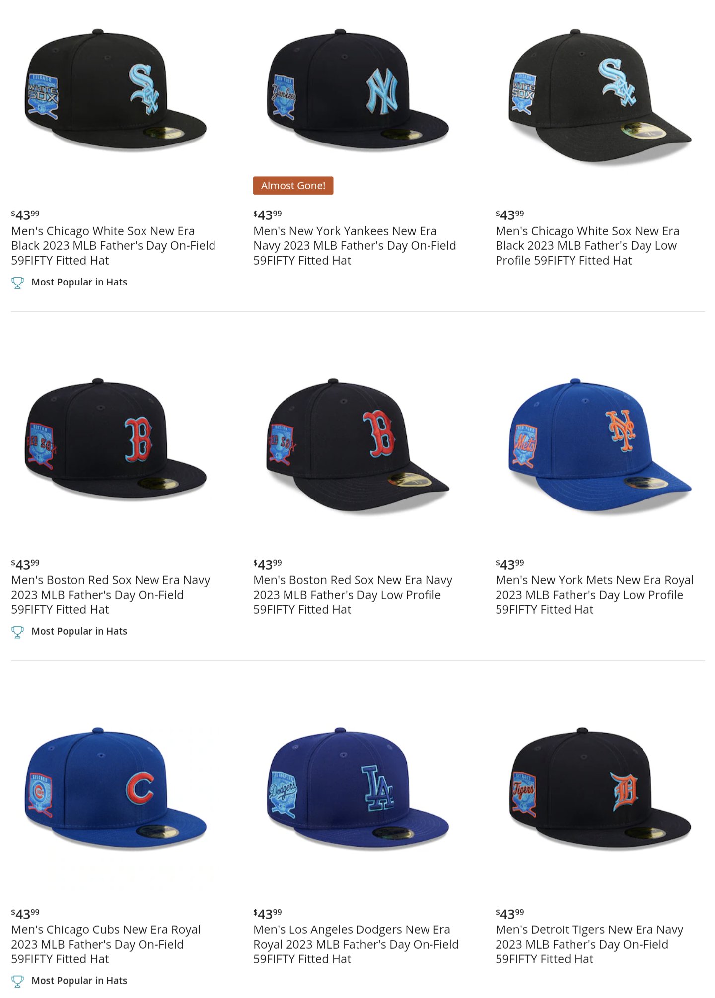 mlb shop hats