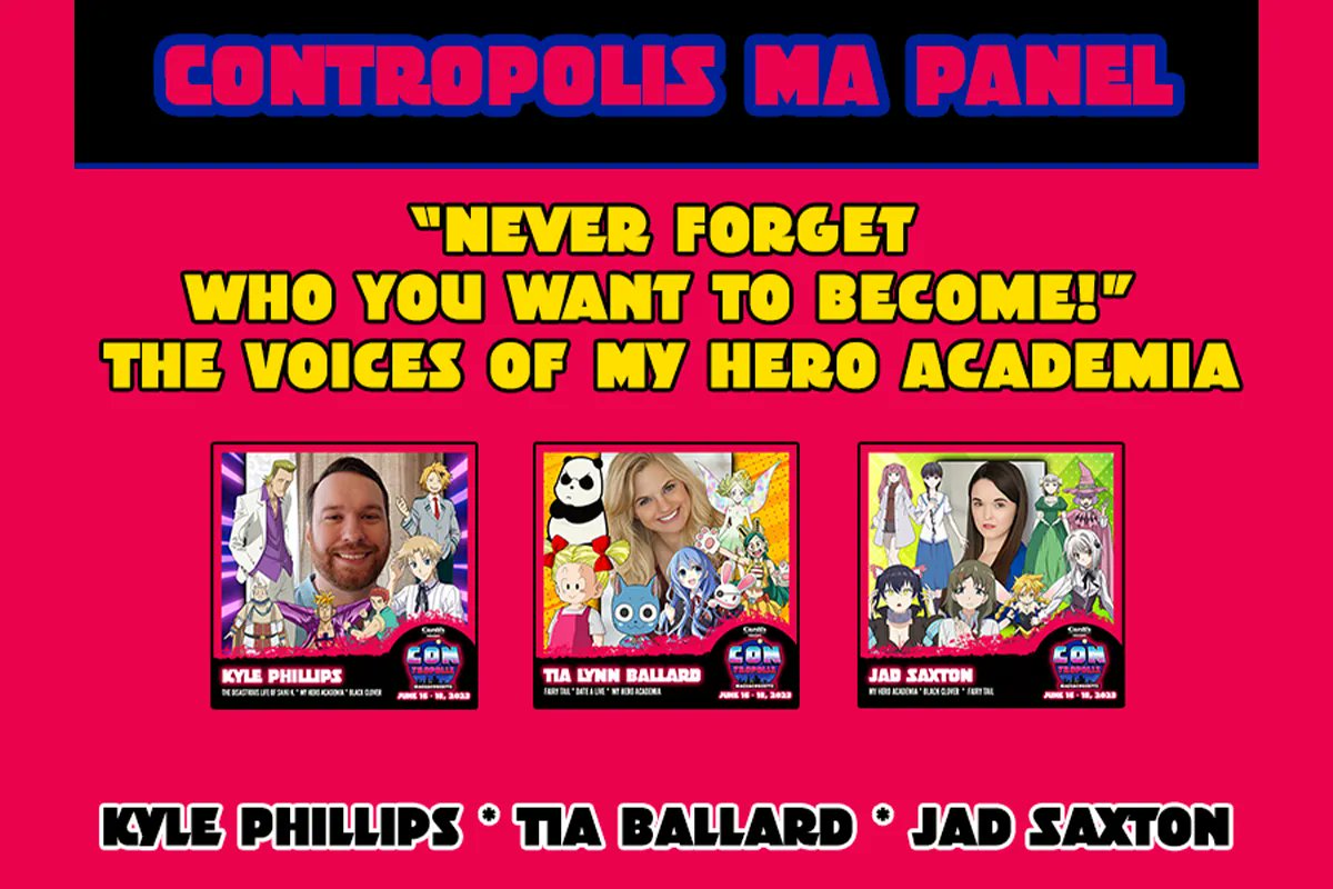 Fifteen minutes until “Never Forget Who You Want To Become!” The Voices of My Hero Academia on the Main Stage! Don't miss it!