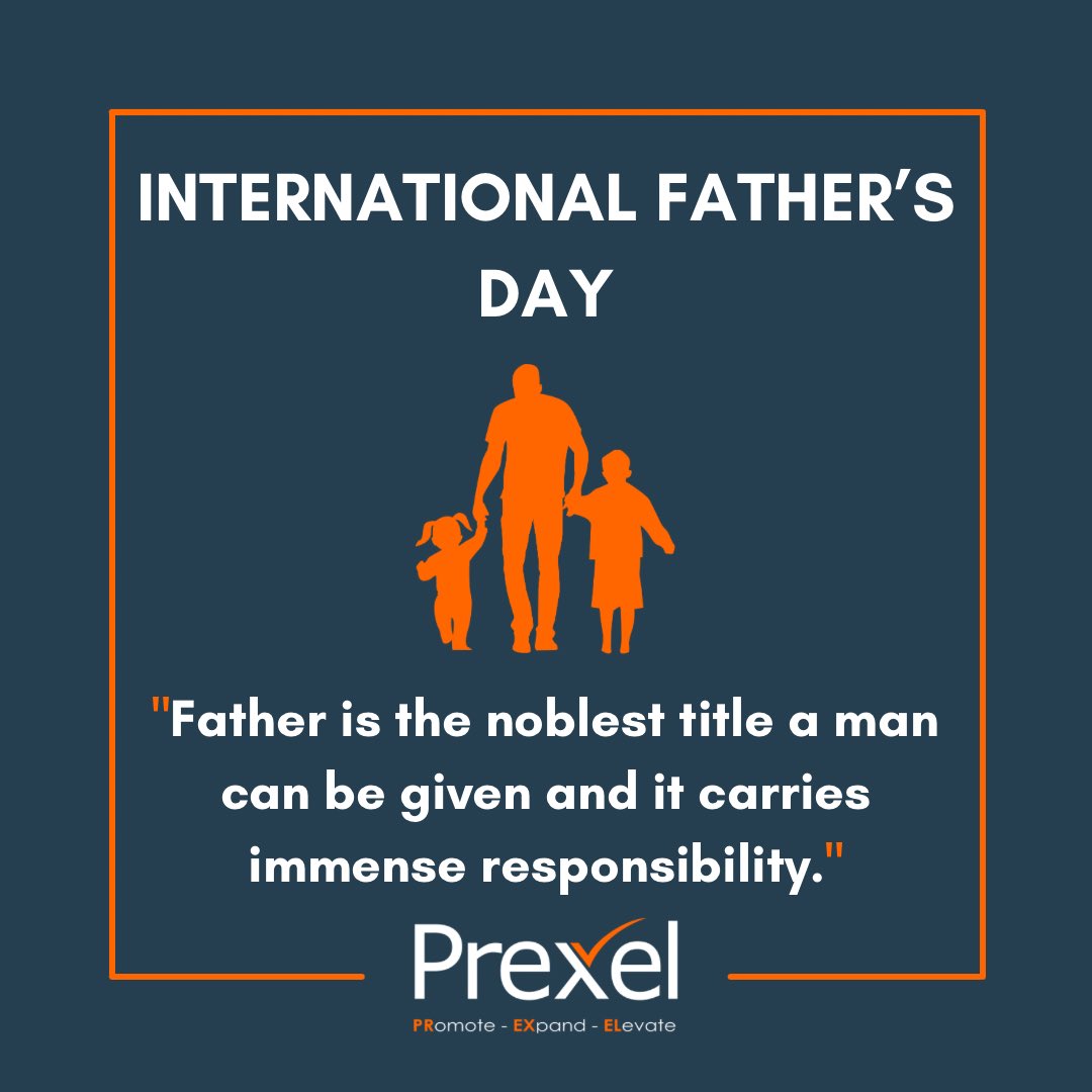 Prexel_win's tweet photo. International Father's Day '23

#world #international #father #parent #parenthood #fatherhood #legacy #day #responsibility #child #son #daughter #blessing #fathersday #fathersday2023 #fathersday23 #promote #expand #elevate #empower #collaborate #prexel #prexelite #prexelites https://t.co/xXR3OsVW1N