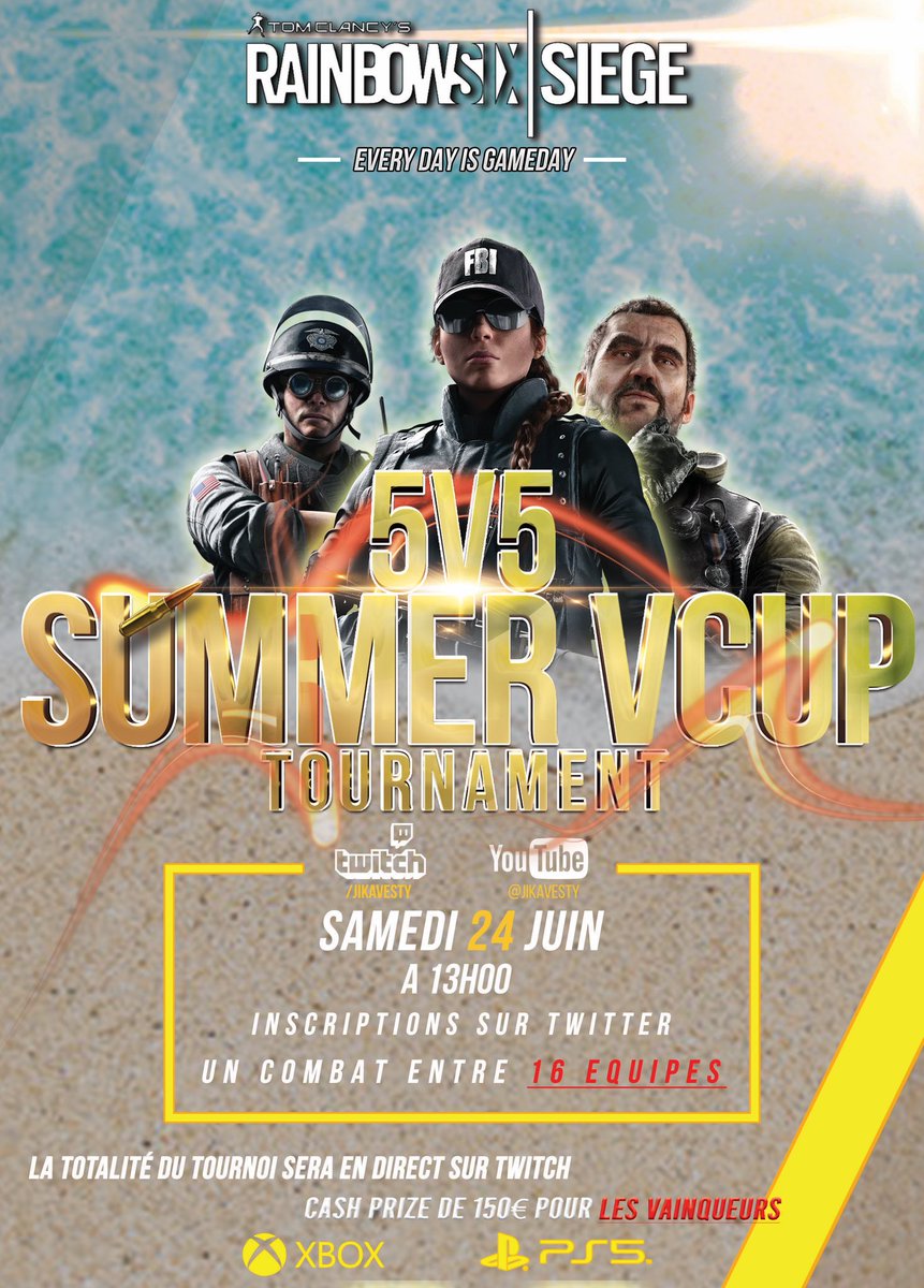 ✨Voici les 16 équipes sélectionnées pour la 1ère Vcup ✨

1 : Odessa 
2 : YoD 
3 : CL eSport 
4 : Penta
5 : Minions
6 : Dynamo le magicien
7 : Tracker
8 : XV
9 : Kz
10 : Entropy 
11 : SK 
12 : 7F
13 : AG
14 : Ocho
15 : Splash Bro
16 : Mec de cité simple

GL à tous🥵

#RT 🔥