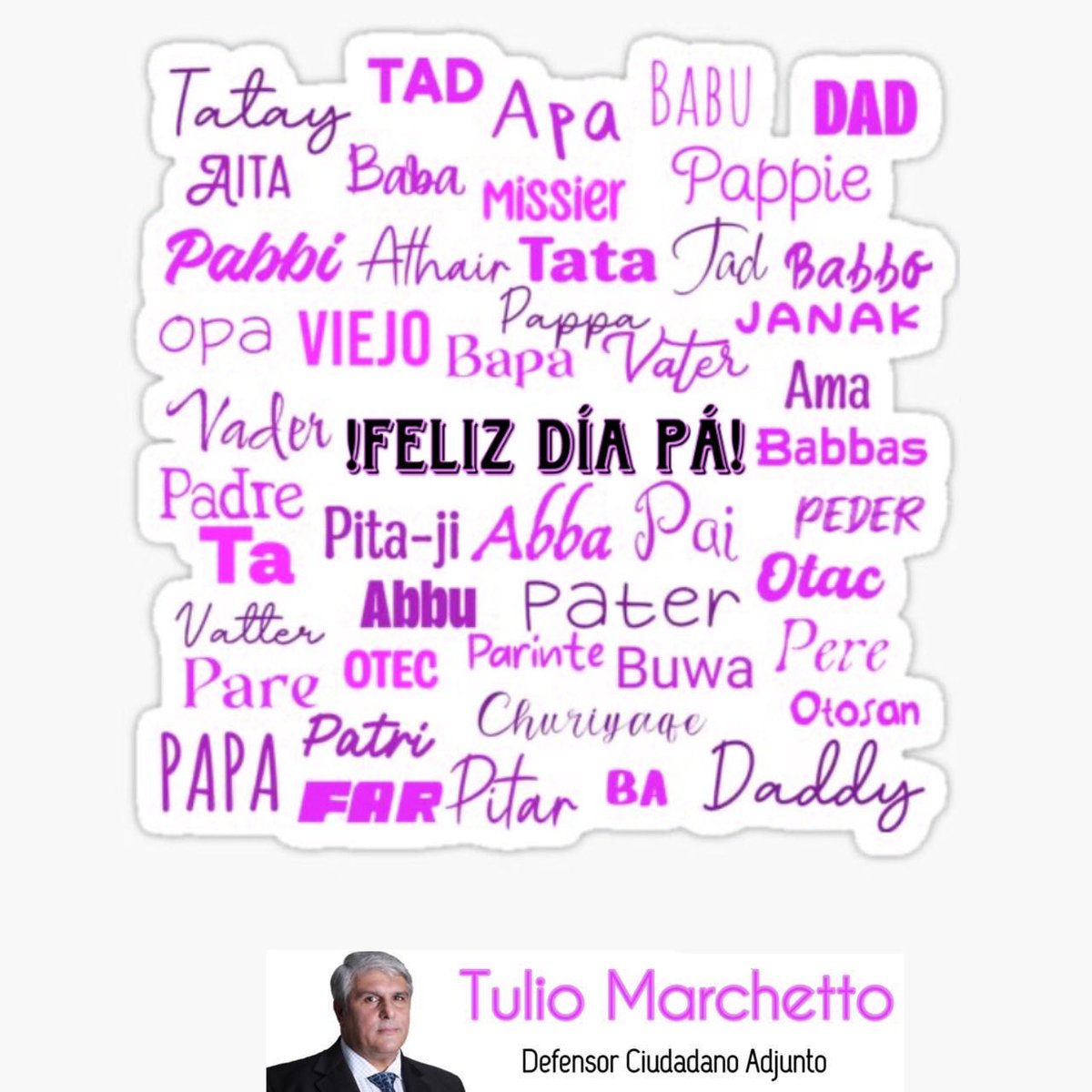 TulioDefensor's tweet image. Hay muchas maneras de llamarlo pero lo importante es que, de un modo u otro, siempre estarán allí. Feliz día a todos aquellos que tienen la dicha de ser padres. #felizdiapapa #padres #laplata #tuliodefensor