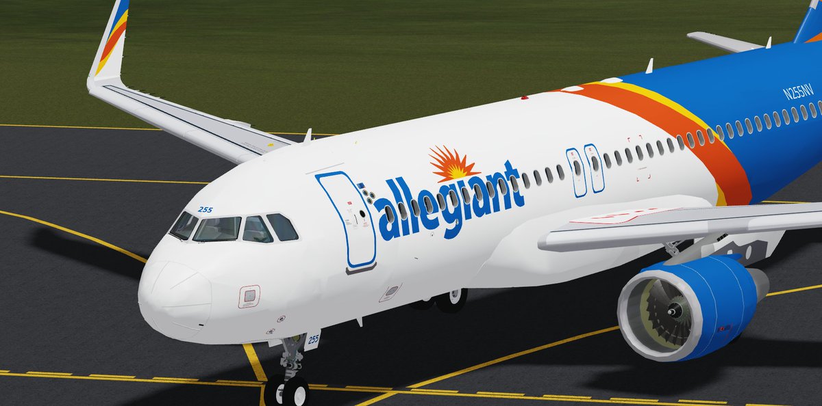 AAY_RBX's tweet photo. Welcome N255NV - SHARKLET A320 VERSION

Say hello to our sharklet variant of the A320. Us, Allegiant Air now fully operate the wingtip and sharklet version of the A320.

#Roblox #roaviation https://t.co/zyCn9UBxeq