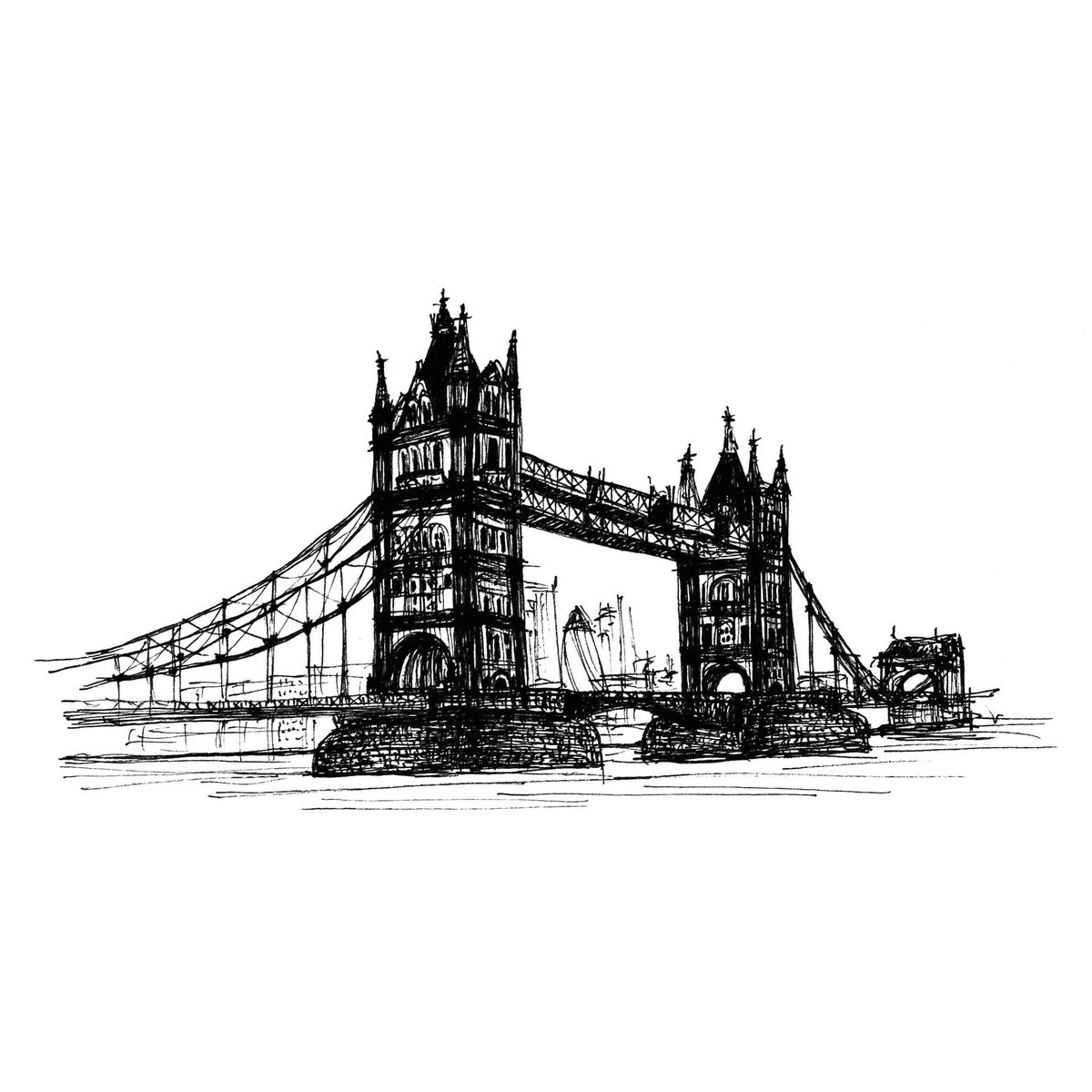 Tower Bridge by Horace Jones (1894), London 🇬🇧
bit.ly/2Jf8MHI #sketch