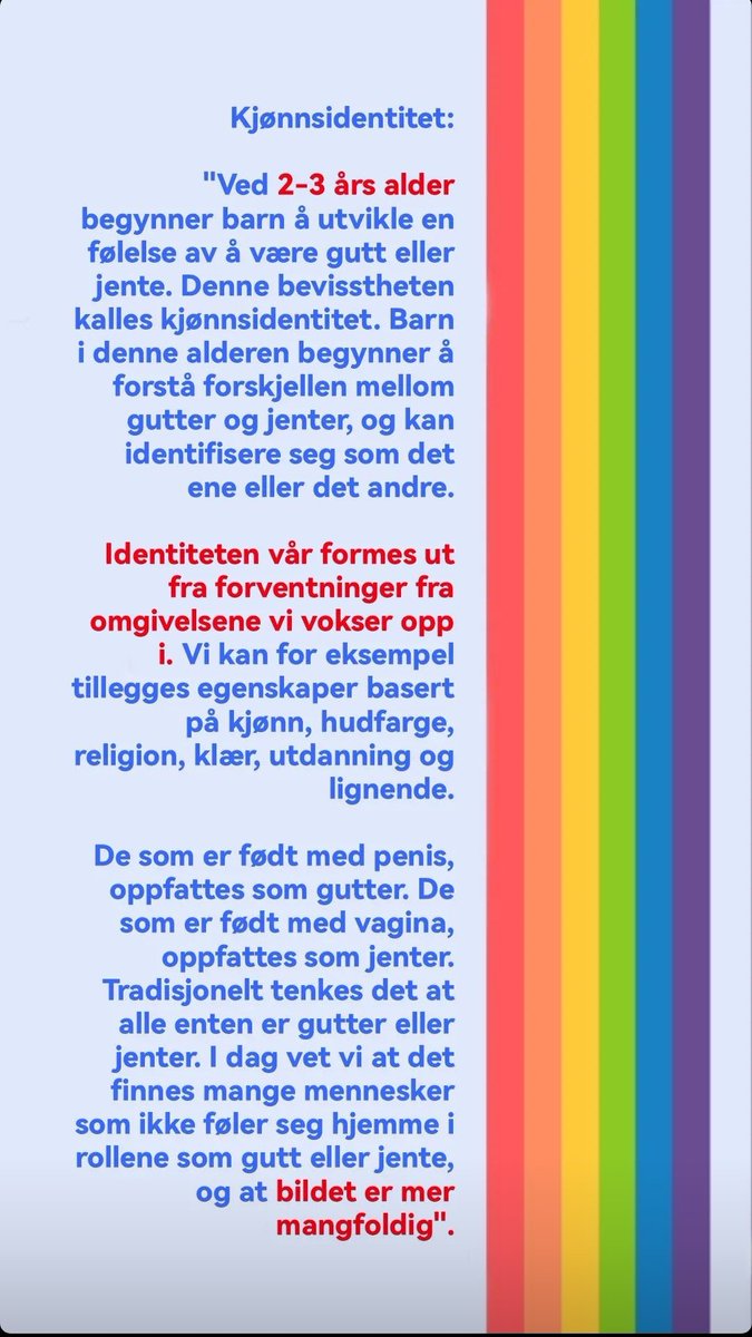 AKLSB17's tweet photo. Som et svar til Abdelhak Abdellaoui, vil jeg hente frem noen utdrag fra min Pride School på Instagram: 

Barn, seksualitet og kjønnsidentitet.

🧵 https://t.co/xZLhT8guxp
