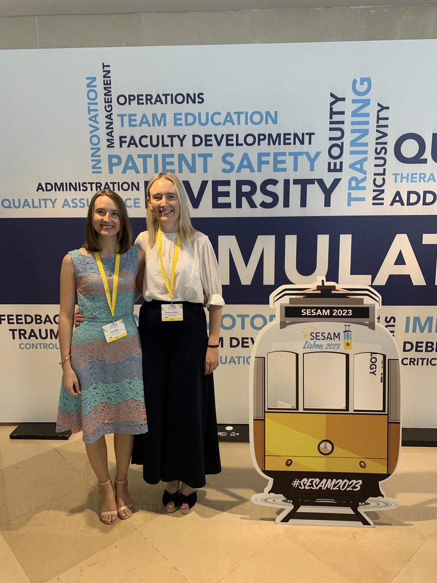 Our absolute pleasure to present our undergraduate and postgraduate palliative care sim days with the fabulous Dr Sinead Hutcheson and @cathleme at a wonderful #SESAM2023, and our thanks to @QUBInterSim and @_NIMDTA for all their support! @SESAMSimulation