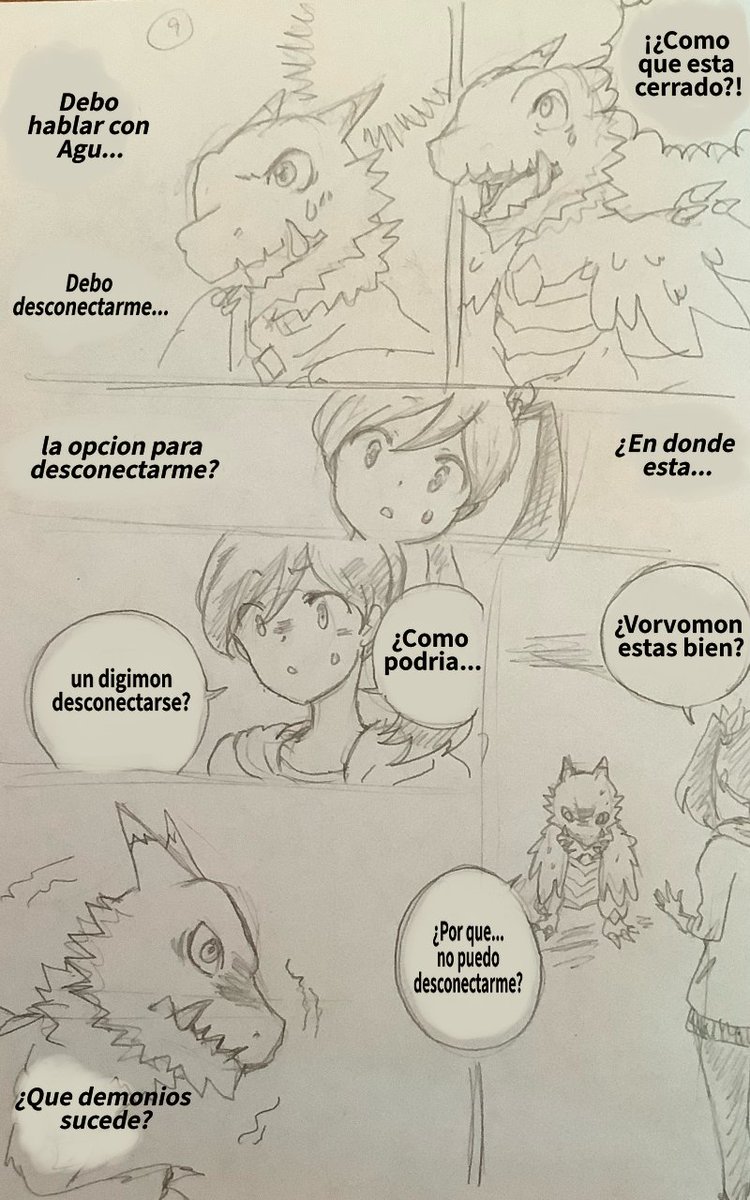 ByKurito's tweet photo. FanComic: Digimon Lizard      
Capitulo 01 - Pagina 09 de 11     
idioma: español      
lectura: <-------         
#DigimonLizard #digimon #sketch #comic #DigimonOC #fanart #manga #Fanmade #fancomic #vorvomon https://t.co/DVoWIRkCJJ