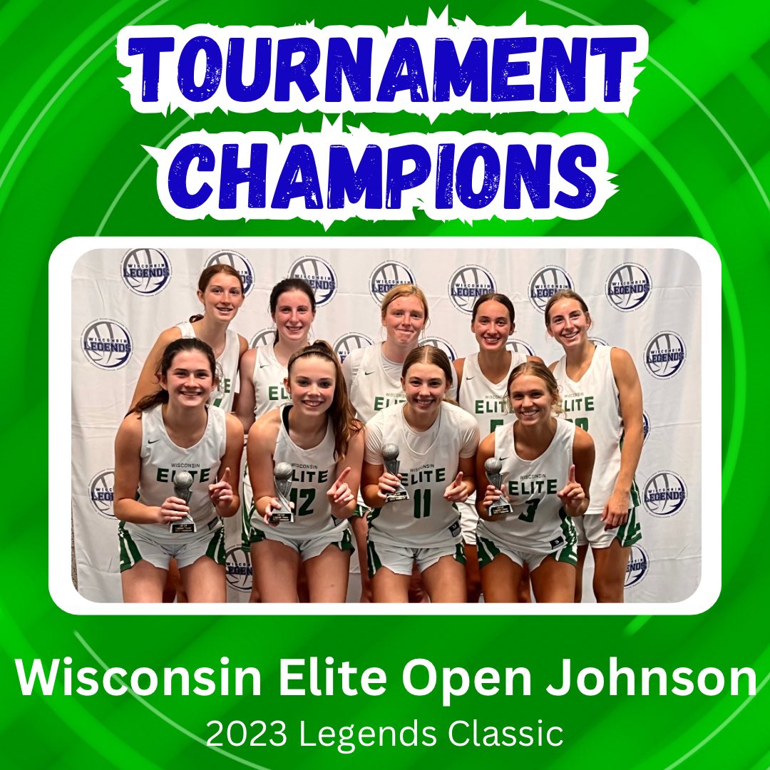 Our Johnson Open team was on 🔥 this weekend. Congratulations to them for winning the Legends Classic with a 4-0 record. #playelite
<a href="/lillymoschkau/">Lilly Moschkau</a> <a href="/HafemanSophie/">Sophie Hafeman</a> <a href="/DelaneyN20/">Delaney N</a> <a href="/allyarmstrong02/">Ally Armstrong</a> <a href="/HaddieShowen/">Haddie Showen</a> <a href="/jordynderlein/">Jordyn Derlein</a> <a href="/AbbyHollis4/">Abby Hollis</a> @MorganJessica52 <a href="/erinnschauer/">Erin Schauer</a>