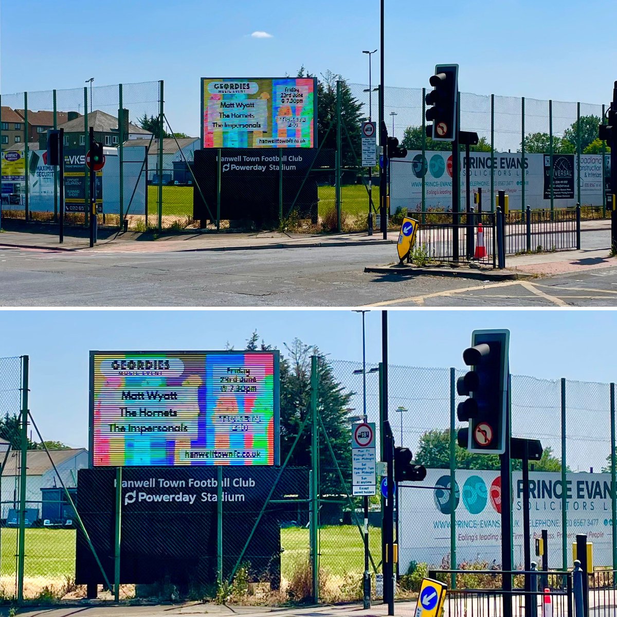 Our digital event poster is so big it can be seen from…. erm the A40 😇

Only 5 days left to go till we welcome:
@MattWyattUK 
@TheHornets17 
@THEiMPERSONALS 

#Geordies 
#LiveMusic #LocalBands
#Hanwell #W7
#UB6 #W3 #W5 #W13