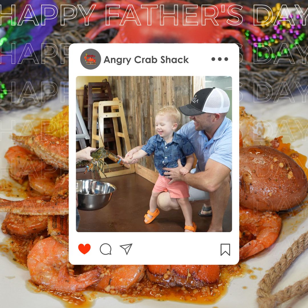 Happy Father's Day to all the amazing dads out there! 🌟🦀

 #HappyFathersDay #SeafoodFeast #FathersDaySpecial #SeafoodLove #boilbagspecial #CrabBoil #QueenCrabBoil #SeafoodBoilMukbang #SeafoodBoilParty  #AngryCrabShack #FathersDay #June