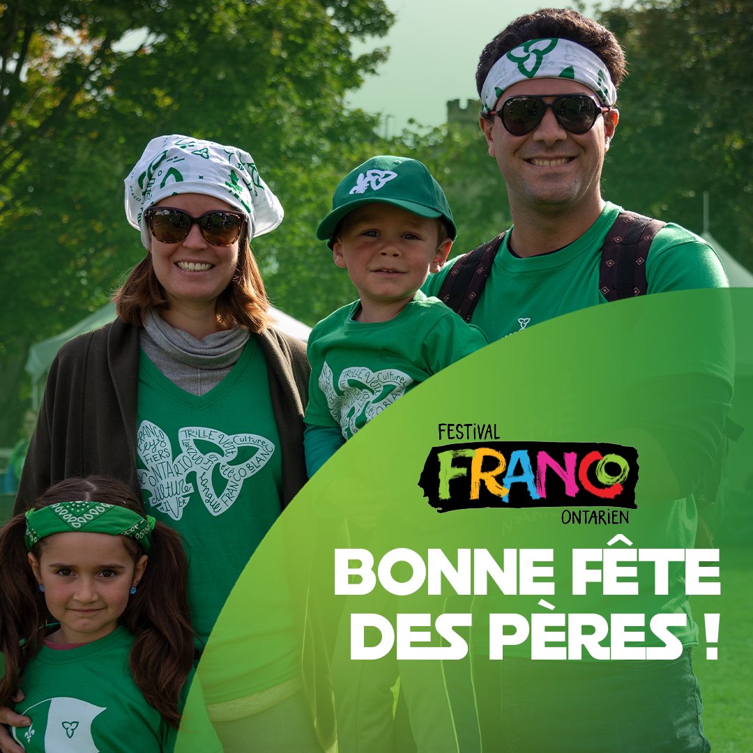 Toute l'équipe du #FFO2023 vous souhaite une très belle fête des pères ! Nous sommes heureux de pouvoir la célébrer avec vous aujourd'hui. 💚