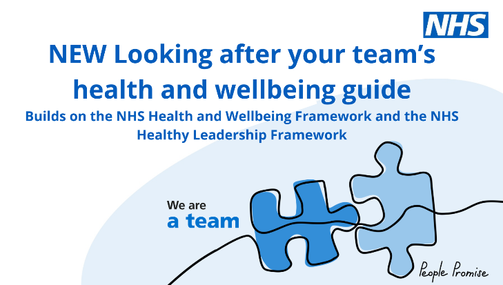 The interactive Looking after your team’s health and wellbeing guide has been developed to support teams to improve their health and wellbeing. It can be used by all teams working in healthcare: t.ly/Lh9JF