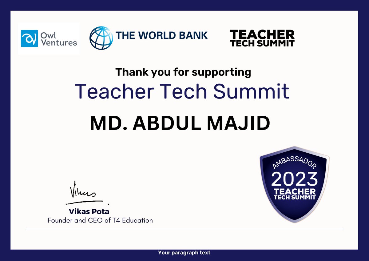 MDABDULMAJID17's tweet photo. #T4Ambassador, #TeacherTechSummit #T4Education https://t.co/pILH5lS7nP