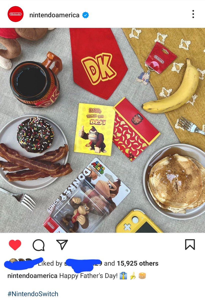 Looks like Nintendo of America on Instagram decided to celebrate #FathersDay by making the post, #DonkeyKong themed!