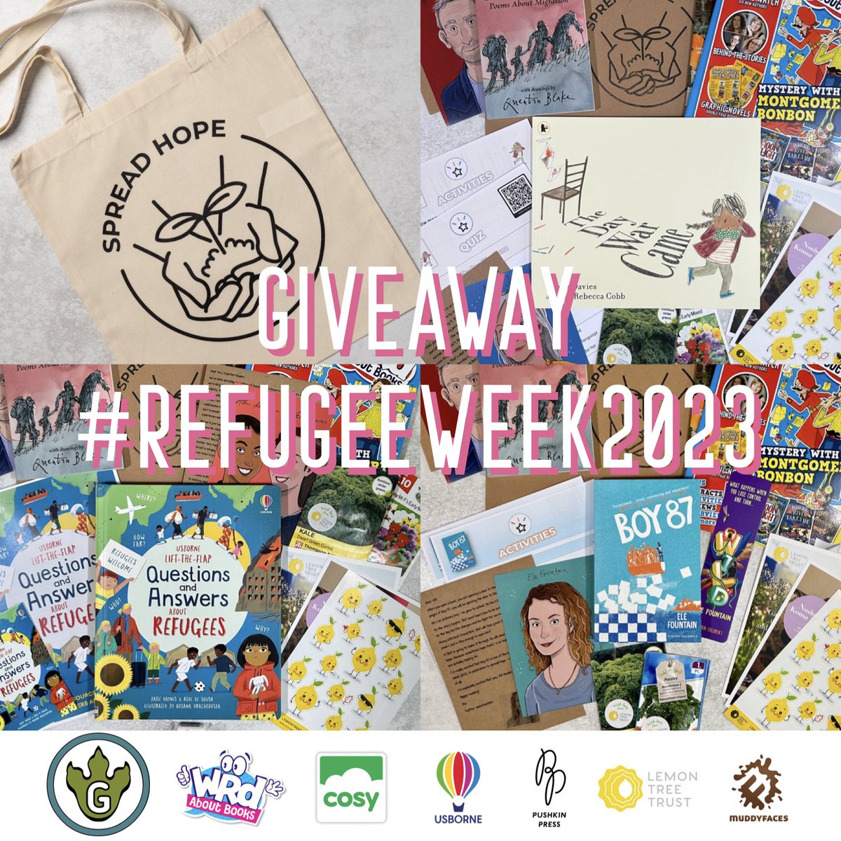VIPreading's tweet photo. 🌱 #SpreadHope23 Giveaway! 🌱

To celebrate the start of #RefugeeWeek23 (Monday 19th June), we’re giving away a book box and tote bag!

RT & Follow 
to Enter

⬇️ Scroll down for more treats, including: resources, videos and a voucher code… 

🌟 Free Resources to download including assembly PPT: https://t.co/Gk6ohuRWiT

🎥 Author Videos: https://t.co/OcBD9r5VkC

🛒 15% OFF VOUCHER CODE: VIP15 We’re giving you the chance to buy some merchandise or a book box (while stock lasts): https://t.co/0HfiQzzwDF

50% of profits from sales in support @o_refugee ❤️

Competition Ends 21.6.23