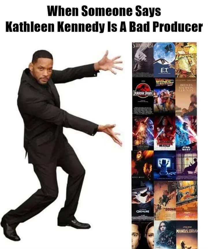 The Kathleen Kennedy haters never seem to be able utilize critical thinking in their argument.