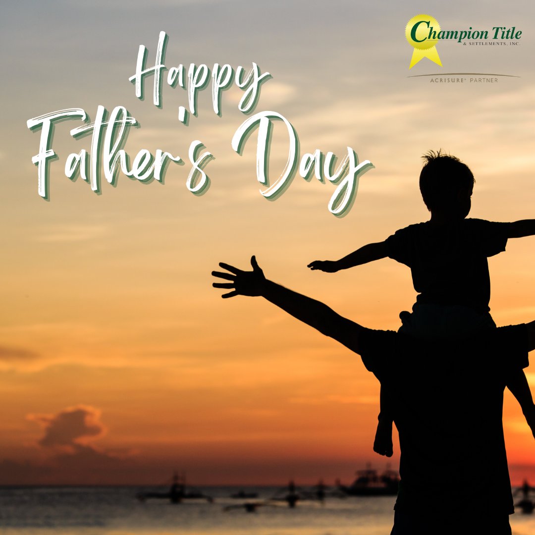 This Father's Day, give dad the ultimate gift of homeownership! 🏠 

Happy Father's Day from #ChampionTitleandSettlements! 😄 

#fathersday2023 #thankadad #CloseLikeAChamp #DCRealEstate #NOVARealEstate #TitleIndustry #TitlePartners #TitleProfessionals #VARealEstate