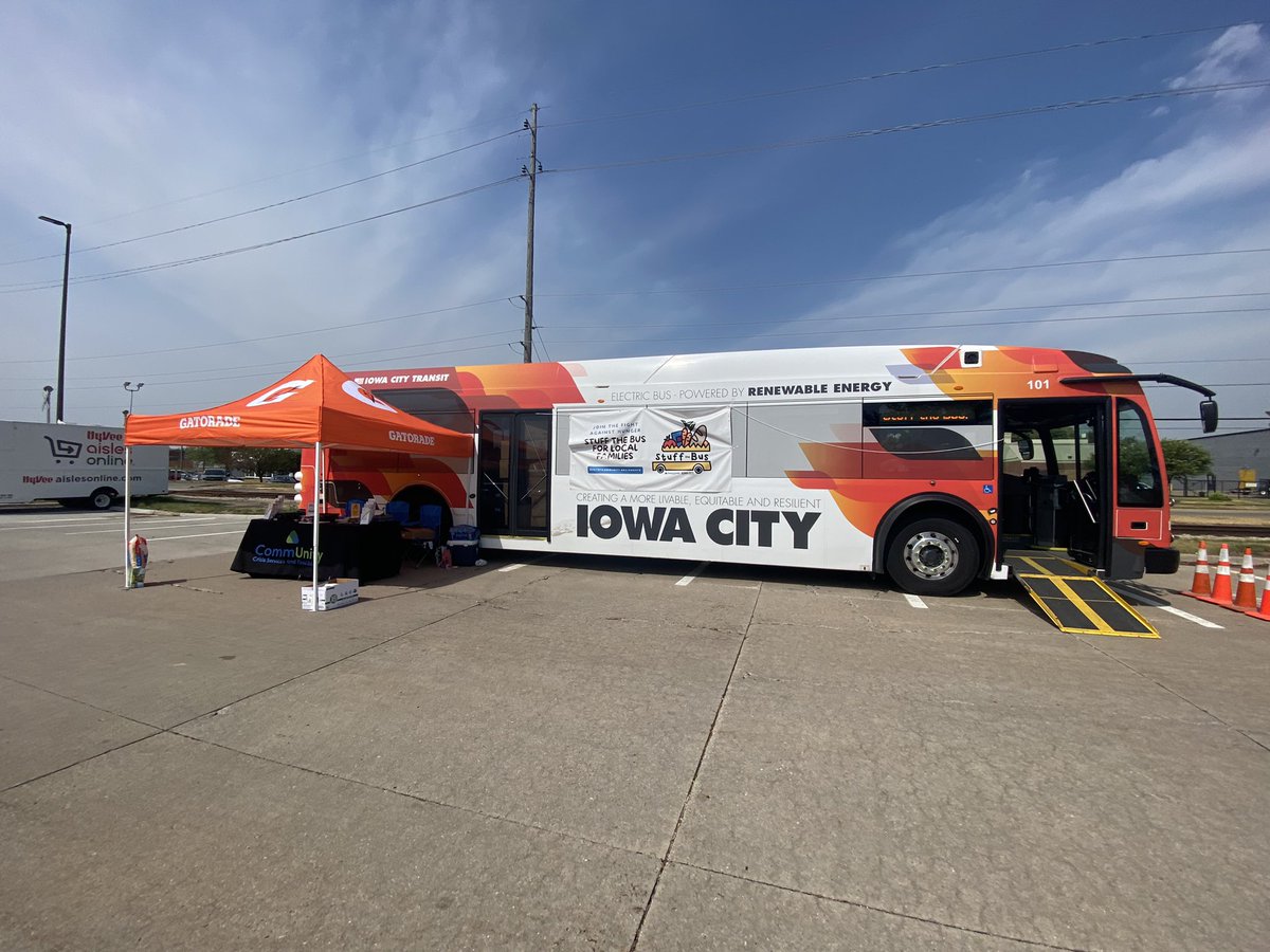 Rent eats first! Let’s help @builtxcommunity #StuffTheBus, located at Waterfront <a href="/HyVee/">Hy-Vee</a>, so everyone has enough to eat!