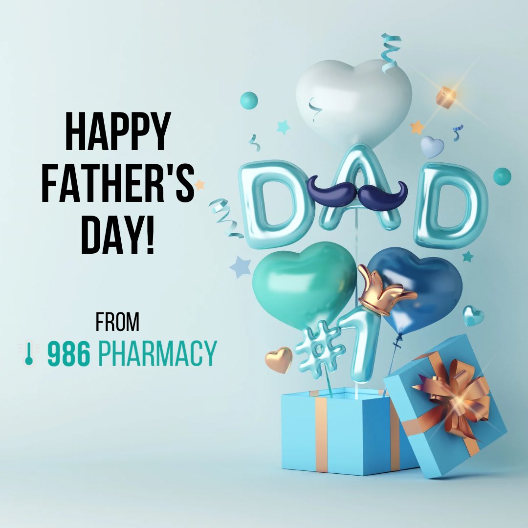 986pharmacy's tweet photo. Happy Father's Day from all of us at 986 Pharmacy! 
________

Apply to join the 986 team - https://t.co/KnXeol3YXh

Transfer your prescriptions today - https://t.co/kvHiRgwuQ1

#FathersDay #986Pharmacy https://t.co/FSHunSgMmt