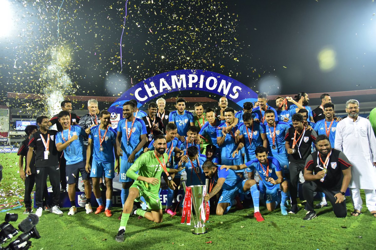 Congratulations to Team India, champions of Hero Inter Continental Cup 🔥

#INDLBN #BackTheBlue