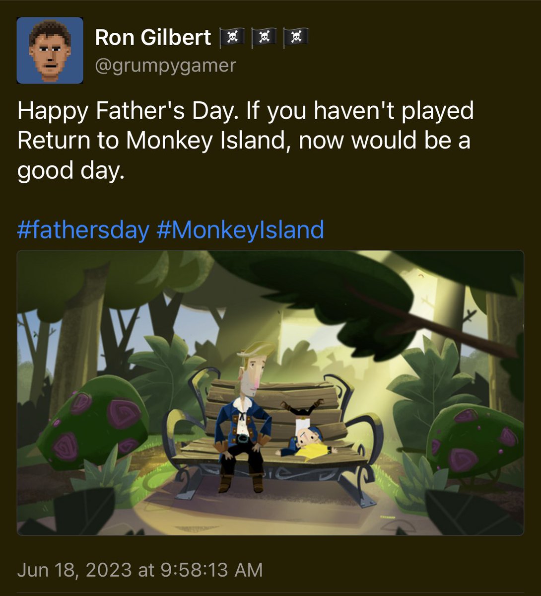 Do what Ron says. #FathersDay #MonkeyIsland