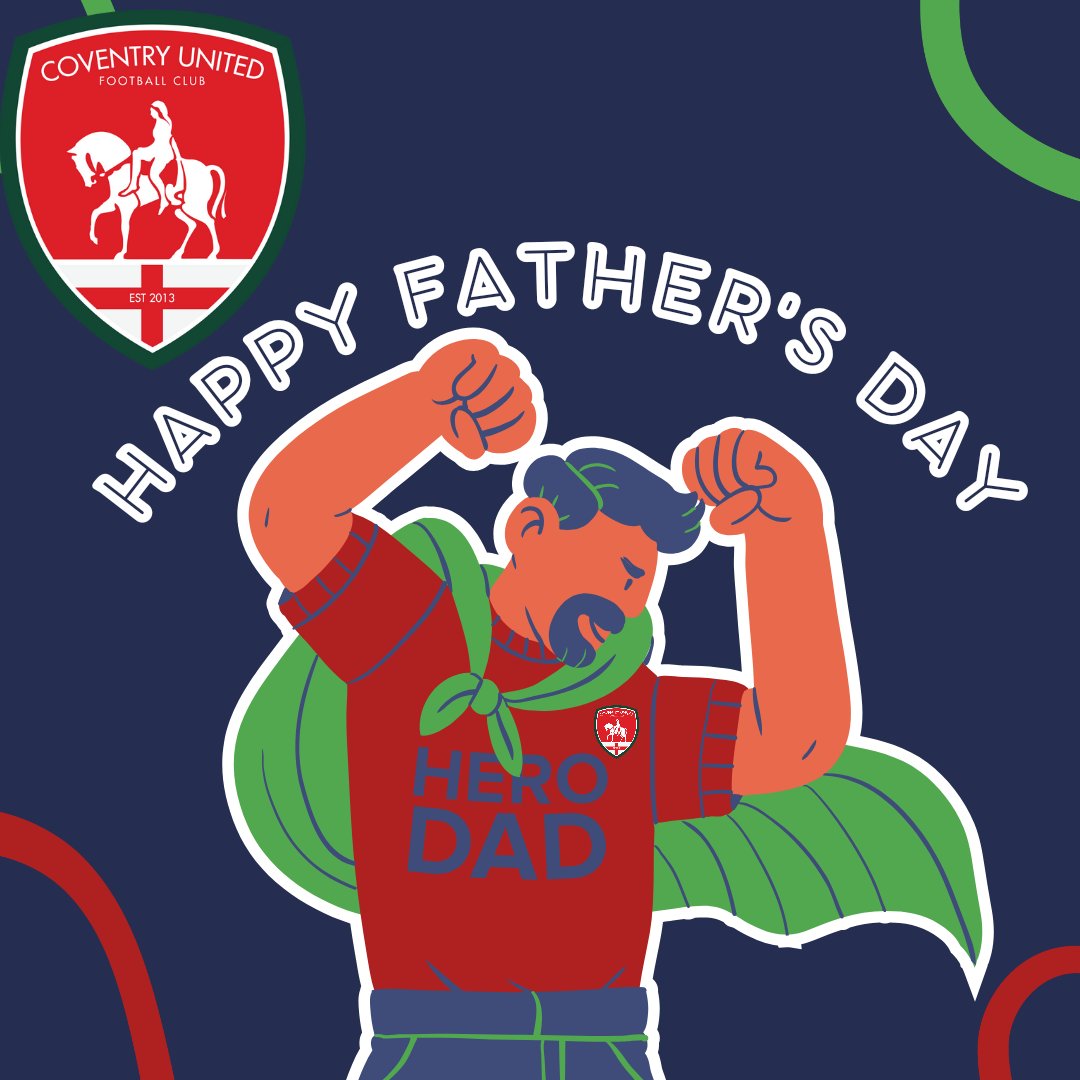 Happy Fathers Day to any Coventry United Football Club dads out there
🔴🟢🔴🟢🔴🟢🔴
<a href="/CovUnited/">Coventry United FC</a> 
<a href="/utdcos/">UCL</a>