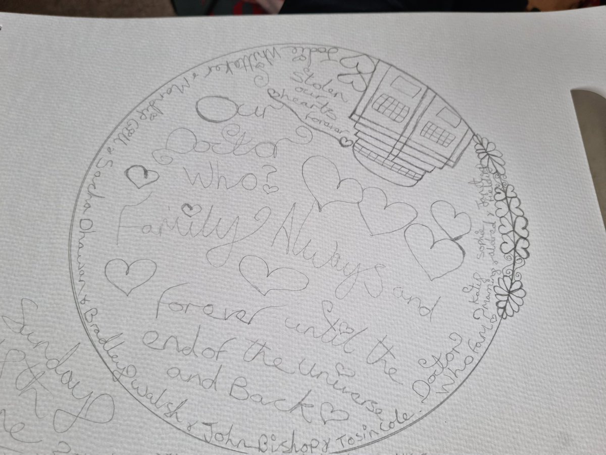 #special doodle ✨️ and I will update you on it later 💕💕✨️ @jfmouthonlegs @ManningOfficial @sacha_dhawan @sophie_aldred @TosinCole @BradleyWalsh @JohnBishop100 #MandipGill and #JodieWhittaker please share this with them 💕💕love ya all so much