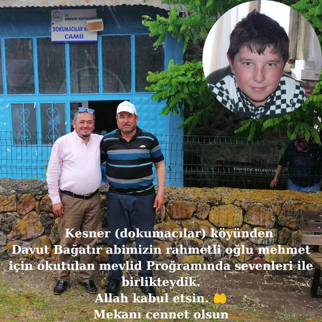 ak14561m's tweet photo. #Kıbrıscık #Kesner (dokumacılar) köyünden Davut Bağatır abimizin rahmetli oğlu mehmet için okutulan mevlid Proğramında sevenleri ile birlikteydik.
Allah kabul etsin. 🤲
Mekanı cennet olsun https://t.co/tzThleOwU4