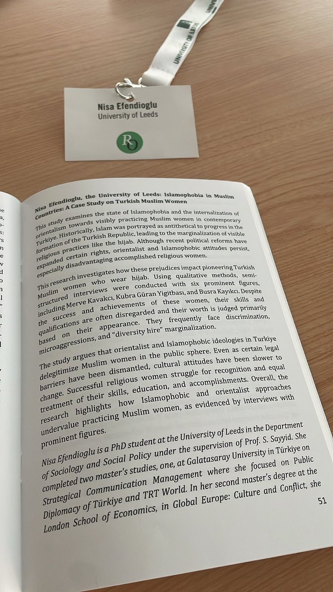 Nisa_Efendioglu's tweet photo. Thrilled to share that I just delivered my very first academic presentation as a #PhD student at #cmsconference2023 on Islamophobia in Turkiye. Grateful for the opportunity to share my research and looking forward to many more presentations to come. 🙌🏻#criticalmuslimstudies https://t.co/txZtJSKmL9
