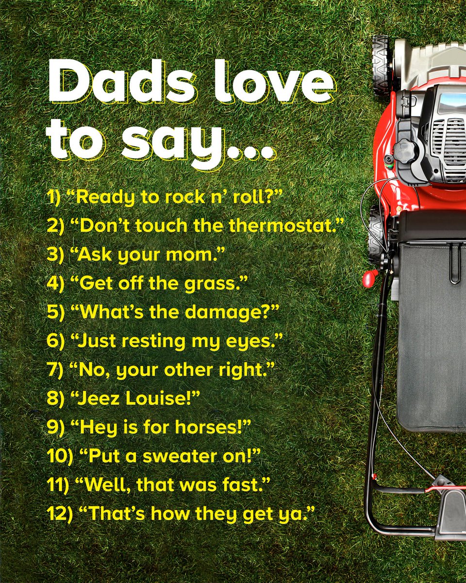 Keep the list going - we KNOW there are more. Happy Father’s Day!