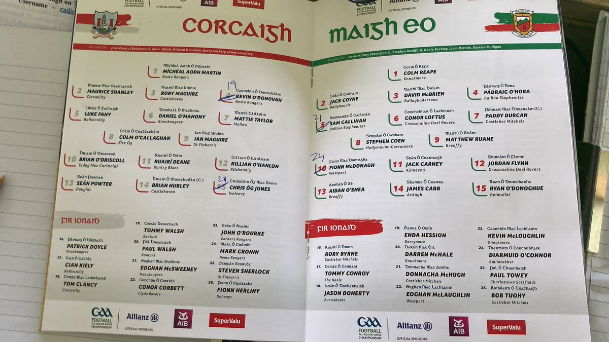 .@officialgaa All Ireland Football Championship Round 3 concludes today, I am @LITgaelicground with @davidtubs for the clash of @OfficialCorkGAA vs @MayoGAA live coverage of all the Sam Maguire Cup games on @sundaysport on @RTERadio1 from 2pm with @sportsdes & @mariecrowe. 📻