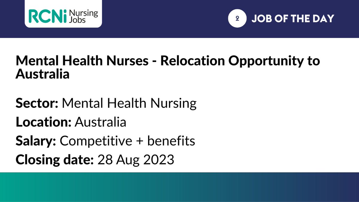 Are you a Mental Health Nurse seeking to transform/upgrade your career and quality of life? @BarwonHealth wants you! They have an opportunity for Mental Health Nurses to relocate to Australia☀️👩‍⚕️

Apply: ow.ly/3ByM50OtzKY

#MentalHealthNurse #AustraliaJobs