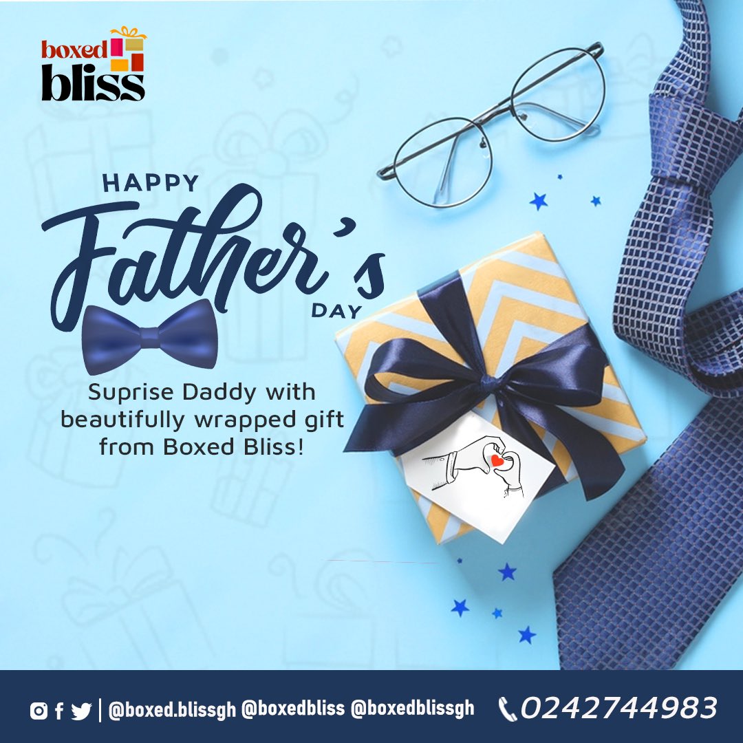 boxedblissgh's tweet photo. Dads are the best. Let's show them how much we appreciate them this Father's Day.
#happyfathersday #boxedbliss https://t.co/C1OcU893PW