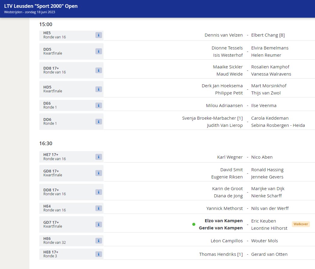 De eerste potten zijn gespeeld. Het LTV Leusden Sport op deze heerlijke 'goed te doen qua warmte dag' waaronder natuurlijk ook Tallon Griekspoor tijdens zijn finalepot.

Komt dat zien onder het genot van een hapje en een drankje.

#leusdenopen #ltvleusden #leusden #tennis