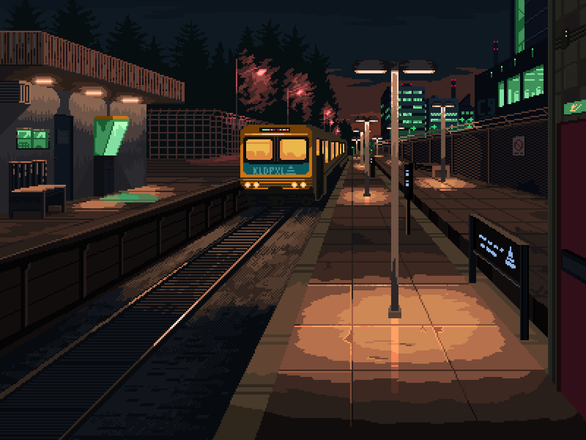 Train Station (2018) #pixelart