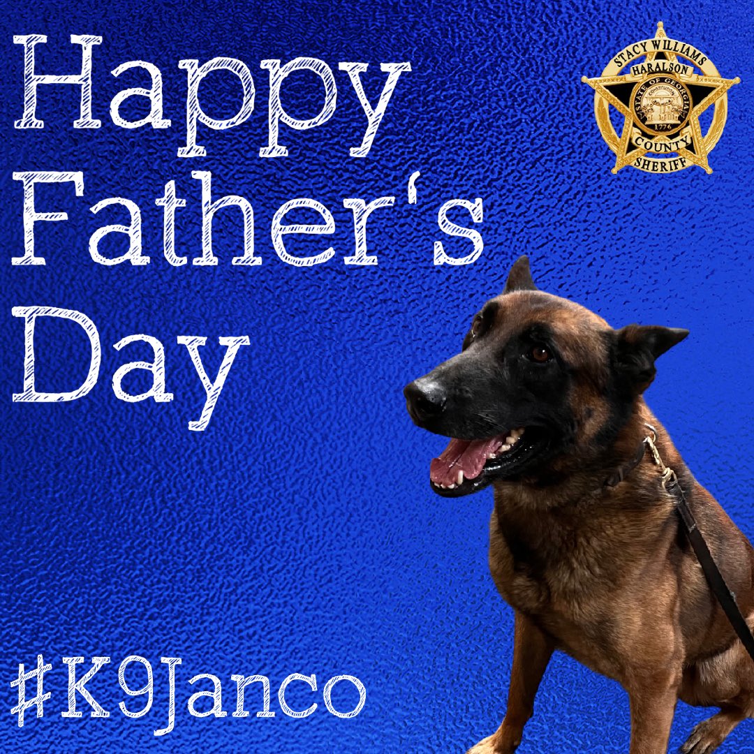 Wishing all the Fathers out there a Happy Father’s Day from K-9 Janco! 

#K9Janco 
#HappyFathersDay #K9Unit #Malinois #GoodBoy #FathersDay2023 #HCSO
