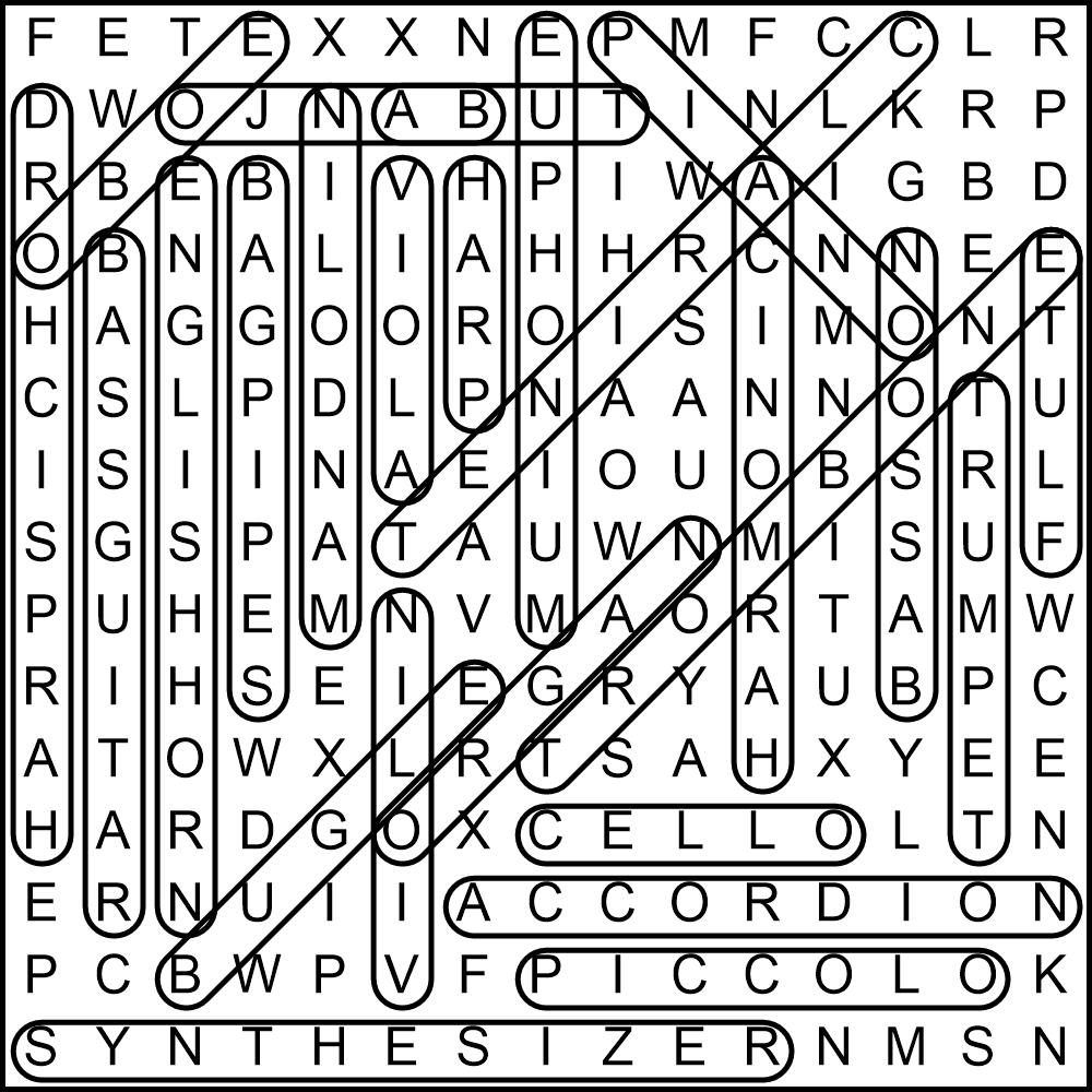 Hello, music lovers! Happy Sunday! The moment you've been waiting for has arrived! We hope you had a fantastic time unraveling the musical mystery in our word puzzle challenge yesterday! Now, it's time to uncover the hidden instruments. Get ready for a symphony of answers! Here