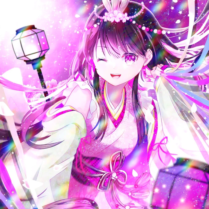 #あなたのぴんく色の作品を見せてください 最近はピンク描いてなかったので少し前のですが