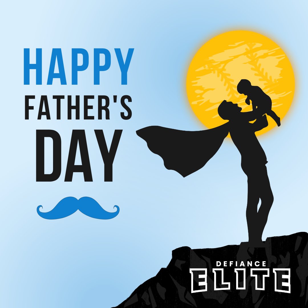 DefianceElite's tweet photo. Happy Father’s Day to our DE dads and father figures! Thank you for all your support, front toss rounds, and coaching from the bleachers 🤪 Enjoy your day at the ballpark! 

#DefianceElite https://t.co/kCg7hLctEb