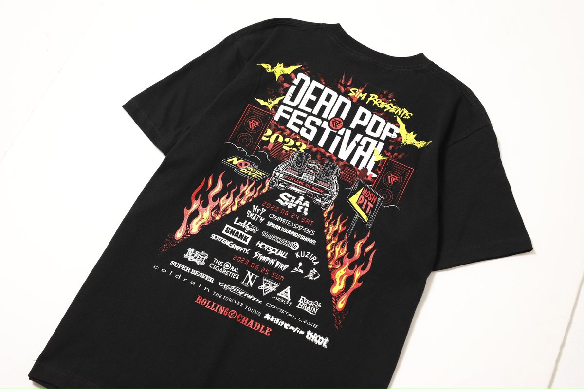 【#DPF23 NEW MERCH】
BACK TO THE MOSHPIT Tシャツ by ROLLING CRADLE (GREEN)
Size : M / L / XL / XXL