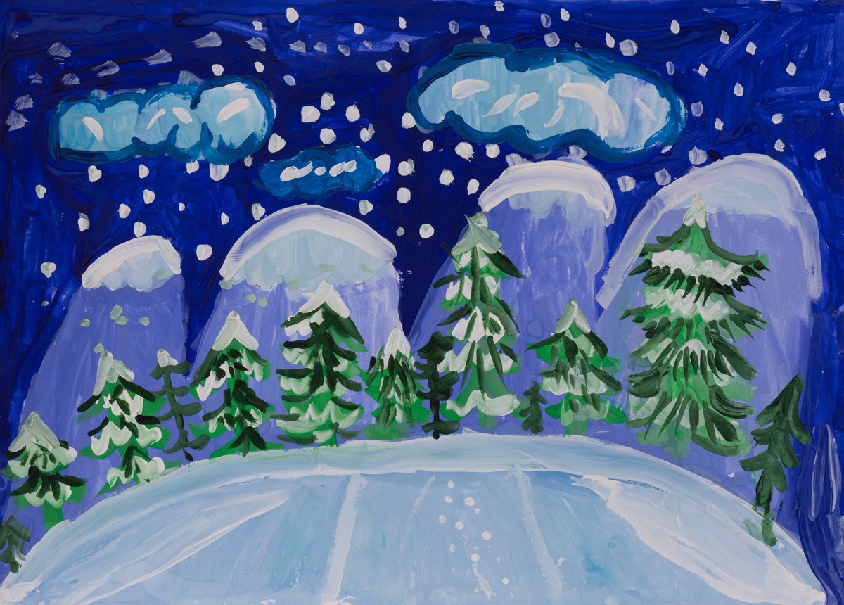Vol__Volk's tweet photo. Winter Night ❄️🌉

#kidlitillustration #kidlitart #childart #childillustration #illustration #art
#gouache #gouachepainting https://t.co/kgVXFarWjq