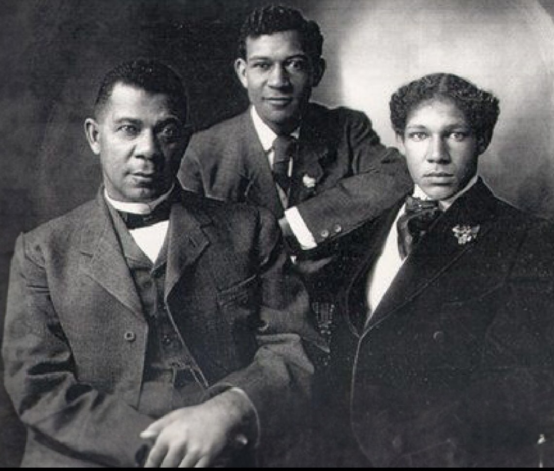 Booker T. Washington and his Sons: 

Ernest Davidson Washington, Far Right.

Booker T. Washington Jr., Center...

TUSKEGEE UNIVERSITY