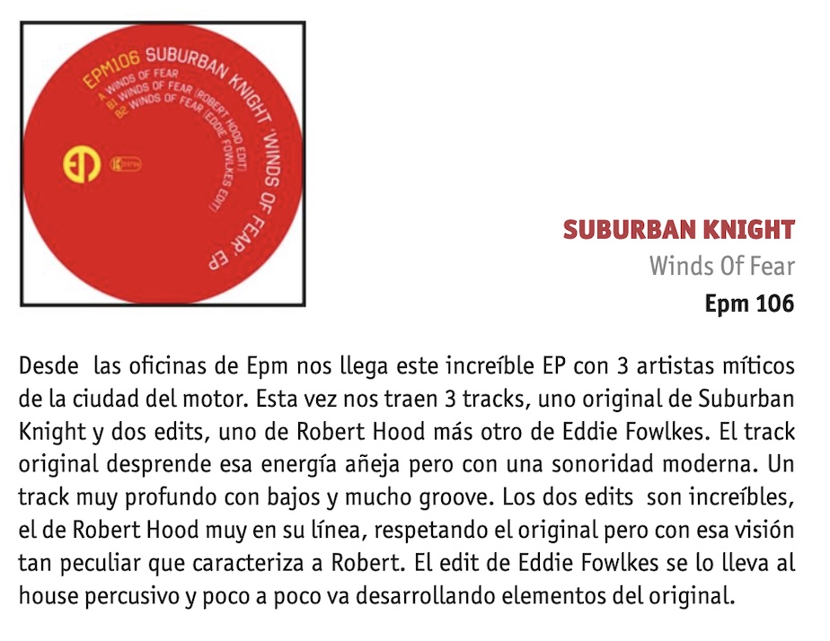 Suburban Knight 'Winds of Fear' reviewed in the June issue of @DJMagEs - thanks @Victorsantanagz !