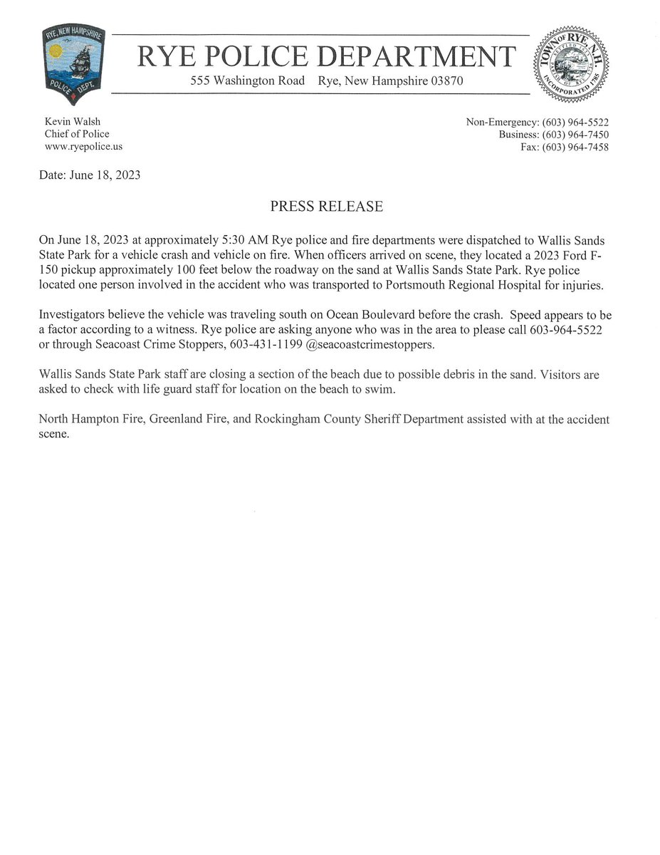 Rye Police NH tweet media